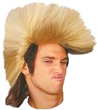 Std Size Adult Two Tone Skunk Mullet Wig