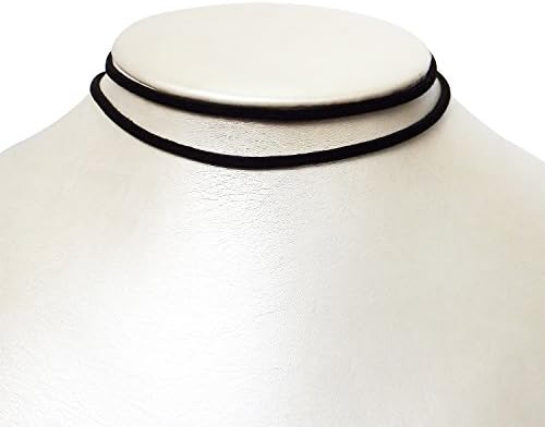 Black Velvet Handmade Fashion Simple Style Charm Choker Necklace with Two layers