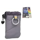 Carrying Pouch (silver) for Sony DSC Models / BLOGGIE MSH-PM5 / Webbie HD MHS-PM1 Pocket Video Camcorder ***Includes Screen Protector***