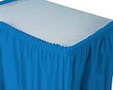 Marine Blue Plastic Table Skirt - 14 ft. x 29