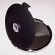 Black Jeweled 10X/1X Compact Mirror with Swarovski Crystals