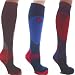 3prs Men's Ski Socks Long Hose Socks 6-11 Coloured Heel