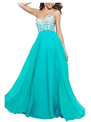 Beaded Sequined Crystals Crystal Belted Backless One Shoulder Chiffon/Satin 2015 Prom Dress 