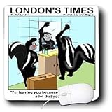 Londons Times Funny Animals Cartoons - Skunk Domestic Quarrels - Mouse Pads