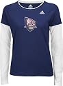 New Jersey Nets adidas Women's Primary Logo Long Sleeve Layered Tissue Tee