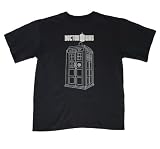 Dr. Doctor Who Police Booth Linear Tardis Navy T-shirt Tee