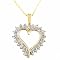 10K Yellow Gold .10CT Diamond Heart Pendant with 18