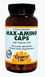 Country Life Max-Amino Caps with B-6 (Blend Of 18 Amino Acids) (180 capsules)