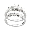 14K White Gold Diamond Wedding Set - 1.37 Ct.