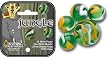 Mega Marbles - JUNGLE MARBLES NET (1 Shooter Marble & 24 Player Marbles)