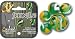 Mega Marbles - JUNGLE MARBLES NET (1 Shooter Marble, 24 Player Marbles & 2 Display Rings)