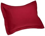 Pinzon 160-Gram Solid Flannel Standard Sham, Garnet