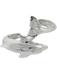 Sterling Silver High Polished Large Dolphin Bangle