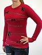 Yvette Mandell Pearls in Paris Long Sleeve Thermal in Berry