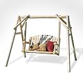 Cedar Log 4' Garden Swing