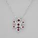Necklace With 3.00ctw Genuine Garnets in 925 Sterling silver. Total item weight 6.5g Length 16in