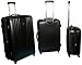 Heys 4 Wheel Drive 3-Piece Spinner Set, Black