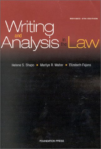 Writing and Analysis in the Law (Textbook)