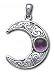 Dryad Design - Anhänger: Halbmond m. Amethyst aus 925-Silber