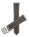 Bandini Replacement Watch Band for Apple Watch 42mm, Brown/White Stitching, Leather, Deployment Clasp Buckle and White Stitching, Fits Series 1, 2 and 3