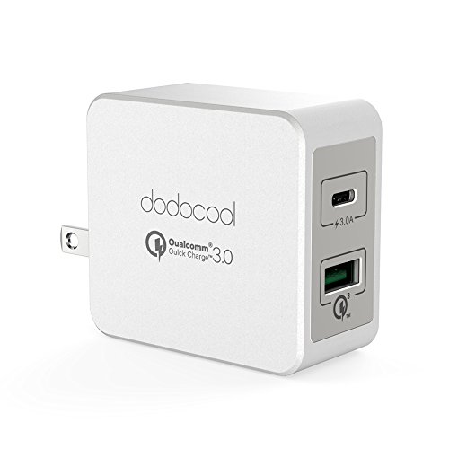 dodocool 2ポート USB急速充電器 USB-C Type-C充電器 PD充電器 QC3.0 18W+Type-C 15W 折りたたみ式プラグ搭載