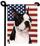 Boston Terrier Patriotic Garden Flag