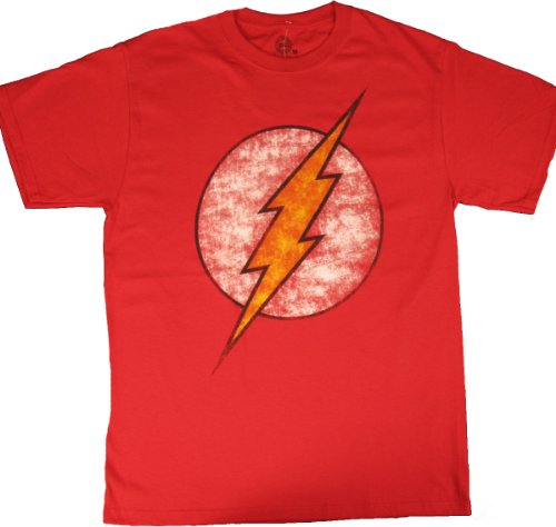  Flash Distressed Large Logo Red T-Shirt