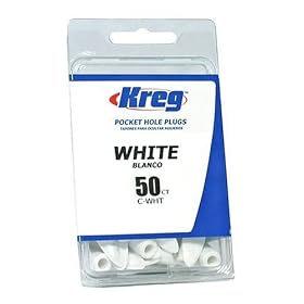 Kreg C-WHT White Plastic Caps (50-Pack)