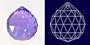 40mm Vintage Crystal Purple Feng Shui Ball, Golf Ball Size