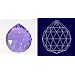 40mm Vintage Crystal Purple Feng Shui Ball, Golf Ball Size