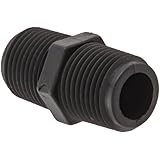Banjo NIP050-SH Polypropylene Pipe Fitting, Short Nipple, Schedule 80, 1/2" NPT Male, 1-3/4" Length