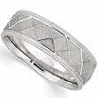 Zigzag Platinum Ladies Comfort Fit Wedding Band