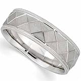 Zigzag Platinum Ladies Comfort Fit Wedding Band