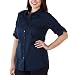 Women's Plus-Size Converse® One Star® Blue Button-Sleeve Fashion Top