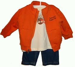 Timberland Baby Boys 3 Pc. Outfit Sweatshirt, Shirt & Jeans Size 18 Months