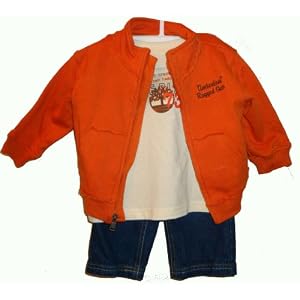 Timberland Baby Boys 3 Pc. Outfit Sweatshirt, Shirt & Jeans Size 18 Months