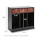 Furinno Multipurpose Storage Cabinet with 3 Bin Drawers, Espresso Finish