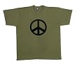 Peace Sign Olive Drab T-Shirt, Available in Various Sizes