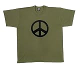 Peace Sign Olive Drab T-Shirt