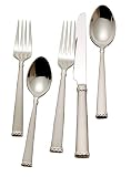 Waterford Celtic Braid Matte 18/10 Stainless Steel 5-Piece Place Setting, Service for 1
