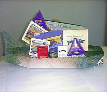 3 FOOT LONG - LIFE SIZE Ultimate Catch Smoked Seafood & Salmon Gift Basket by ArtofAppreciation.com