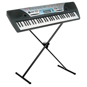 Yamaha PSR-170MS 61-Key Portable Electronic Keyboard with AC Adapter and Bonus Stand