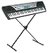 Yamaha PSR-170MS 61-Key Portable Electronic Keyboard with AC Adapter and Bonus Stand
