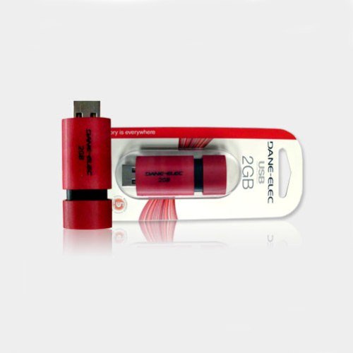 USB 2gb Dane-elec Capless Red/ Black