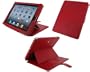rooCASE Convertible Premium Leather (Red) Case Cover with 24 Angle Adjustable Stand for Apple iPad 2 / iPad 3 (Built-in Magnet Sleep and Awake Function)