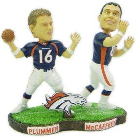 Denver Broncos Plummer & McCaffrey Forever Collectibles Bobble Mates