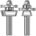 MLCS Matched Rail and Stile Router Bit 2 Bit Set--Shaker Profile
