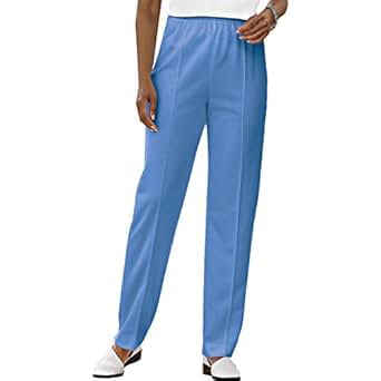 Blair Women's Ponte Knit Stitched Crease Pants at Amazon Womenâs Clothing store: