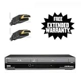 Sony RDR-VXD655 VHS DVD Recorder Combo with Built In HD Tuner W/ A 1-Year Extended Warranty Service Plan & High Speed HDMI Cable (2 meters)