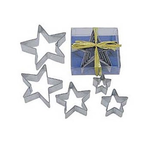 Dress My Cupcake DMC41CC1988/B Star 5-Piece Cookie Cutter Set in PVC Box